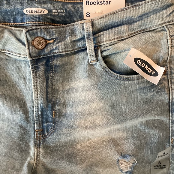 Old Navy Rock Star Distressed Super Skinny Jeans Size 8 NWT - Picture 5 of 13